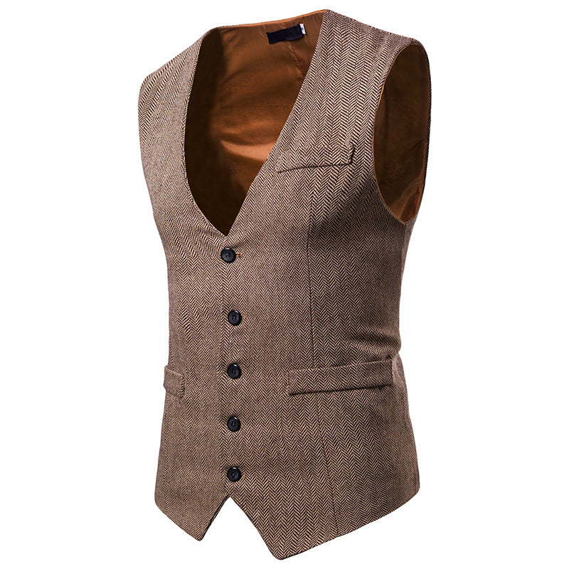 Gilet Tweed marron