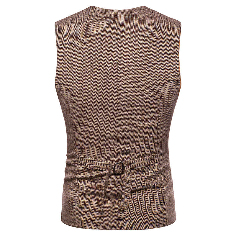 Gilet Tweed marron clair