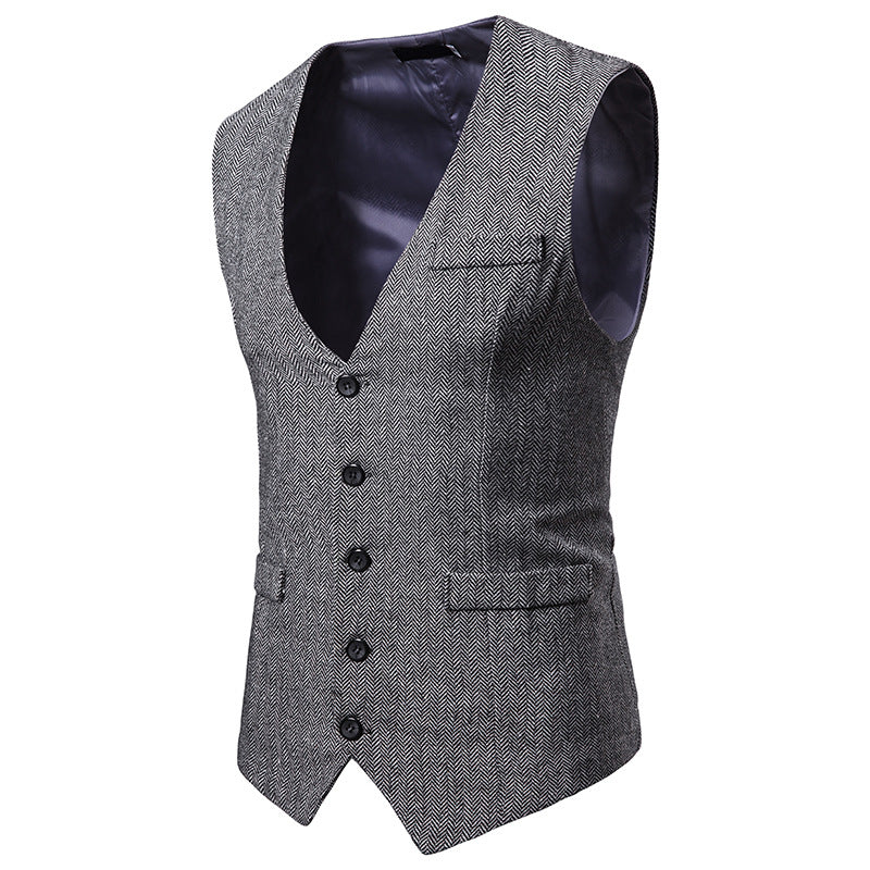 Gilet Tweed gris clair