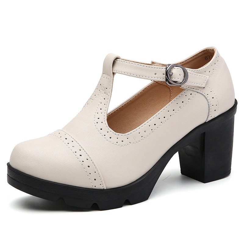 chaussure 1920 femme beige