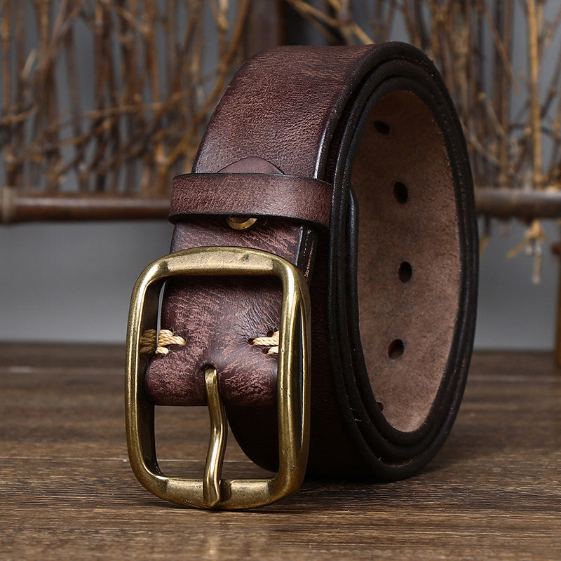 Ceinture Homme Cuir Marron Foncé