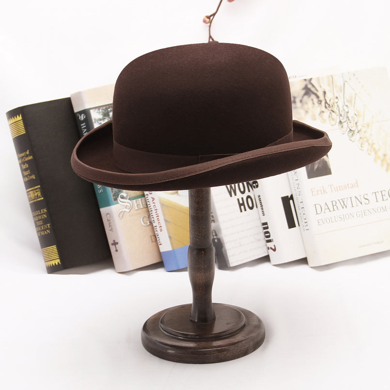 chapeau melon marron